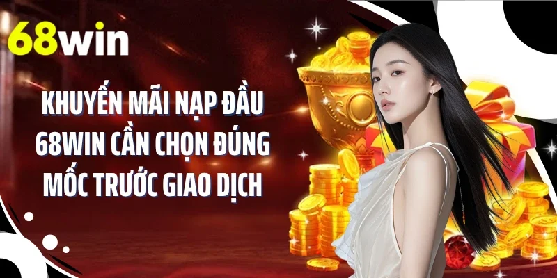 Khuyến mãi nạp đầu 68WIN cần chọn đúng mốc trước giao dịch